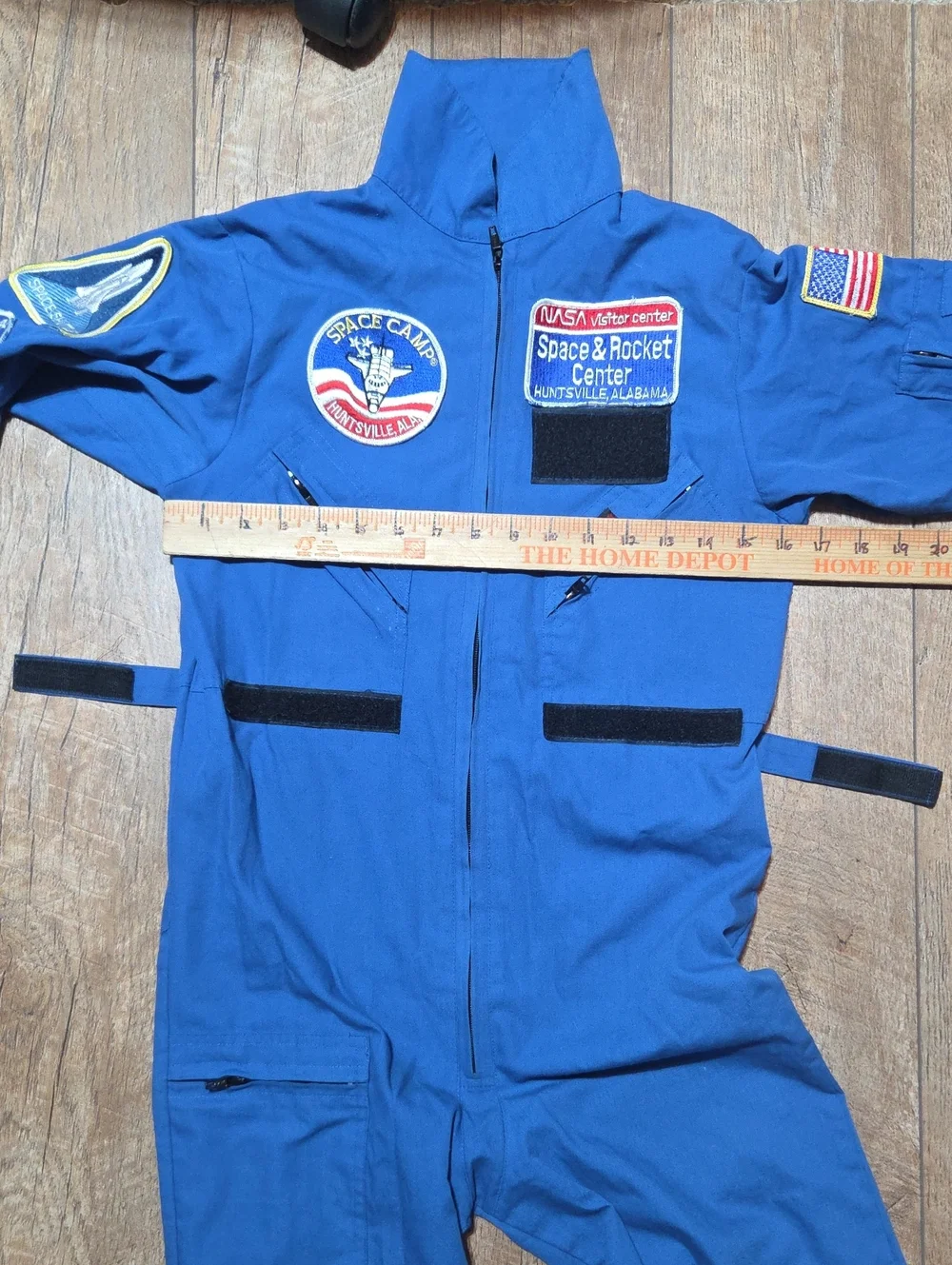 Authentic US NASA Space Camp Blue Flight Jumpsuit 5 Patches